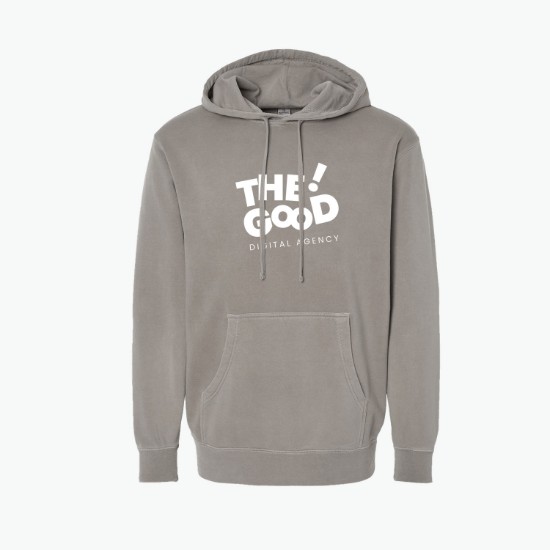Independent Trading Pigment Dyed Hooded Sweatshirt - Silkscreened