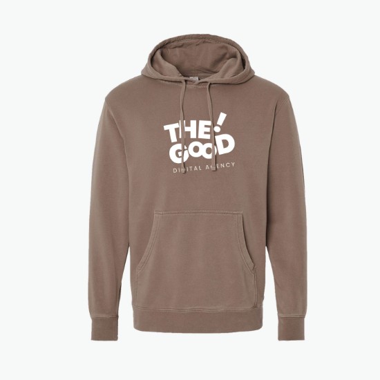 Independent Trading Pigment Dyed Hooded Sweatshirt - Silkscreened