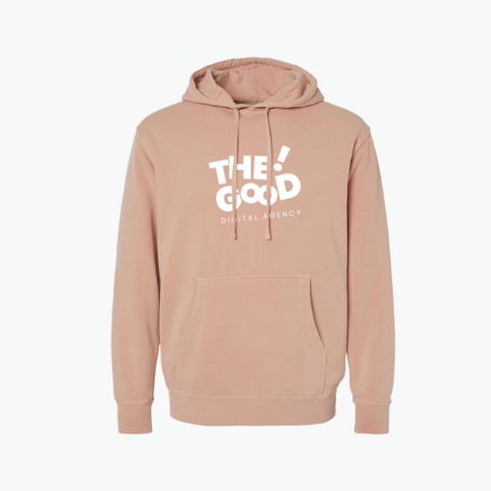 Independent Trading Pigment Dyed Hooded Sweatshirt - Silkscreened