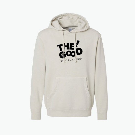 Independent Trading Pigment Dyed Hooded Sweatshirt - Silkscreened