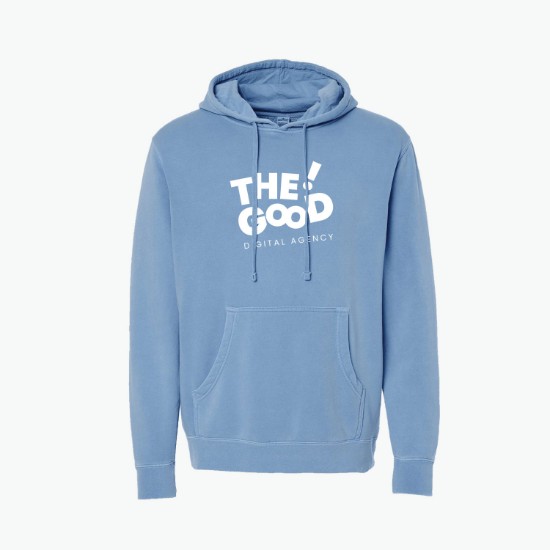 Independent Trading Pigment Dyed Hooded Sweatshirt - Silkscreened