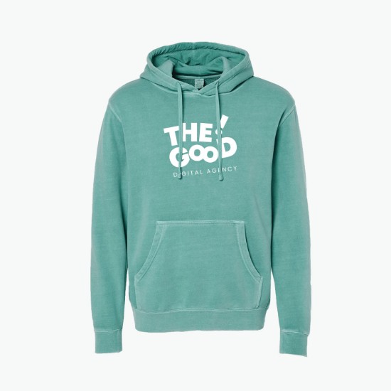 Independent Trading Pigment Dyed Hooded Sweatshirt - Silkscreened