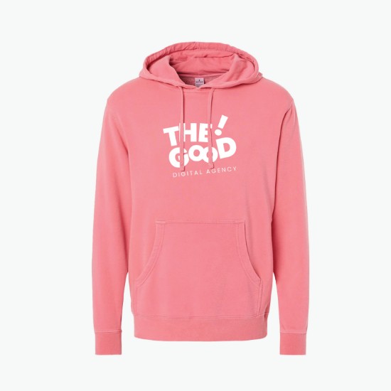 Independent Trading Pigment Dyed Hooded Sweatshirt - Silkscreened