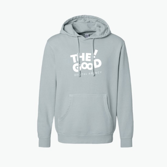 Independent Trading Pigment Dyed Hooded Sweatshirt - Silkscreened