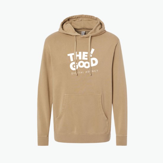 Independent Trading Pigment Dyed Hooded Sweatshirt - Silkscreened