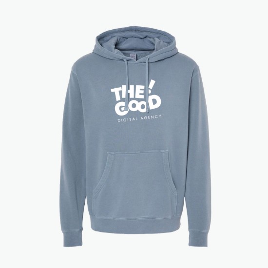 Independent Trading Pigment Dyed Hooded Sweatshirt - Silkscreened