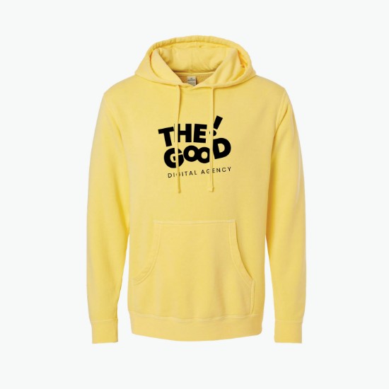 Independent Trading Pigment Dyed Hooded Sweatshirt - Silkscreened