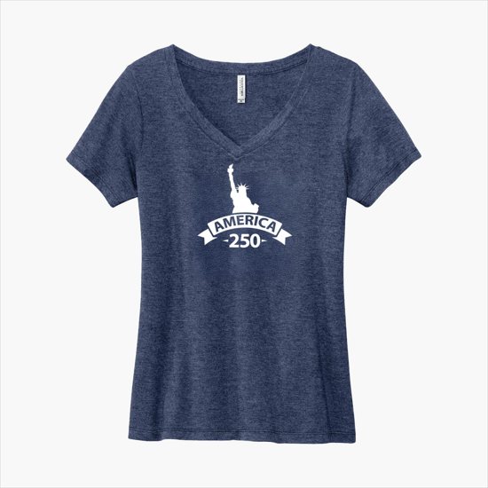 Volunteer Knitwear USA Made Daily V-Neck Tee - Women's - Silkscreened