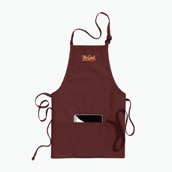 Cotton Blend 3-Pocket Bib Apron