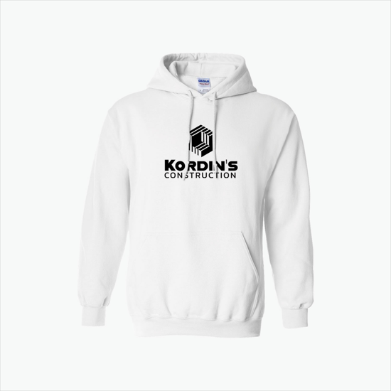 Gildan® Adult 50/50 Hooded Sweatshirt - White - Silkscreened