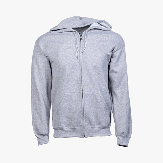 Gildan® Full-Zip Hoodie - Men's - White - Silkscreened
