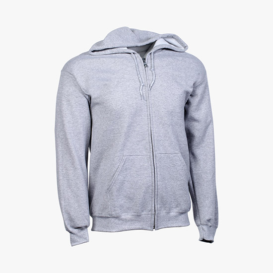 Gildan® Full-Zip Hoodie - Men's - White - Silkscreened