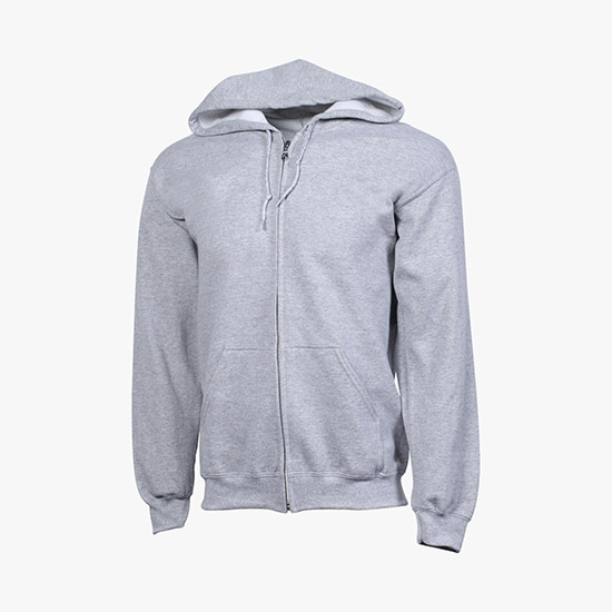 Gildan® Full-Zip Hoodie - Men's - White - Silkscreened