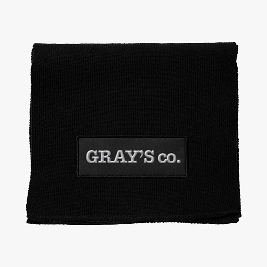 Knit Scarf with Patch