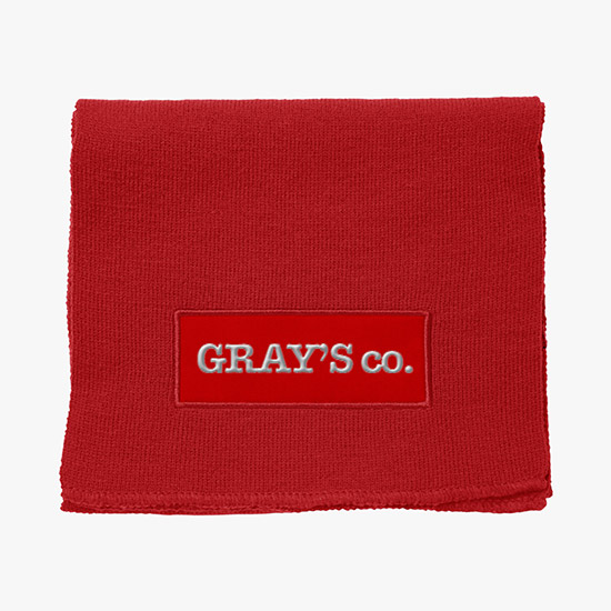 Knit Scarf with Patch