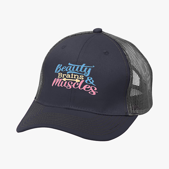 Brushed Cotton Mesh Snapback Cap