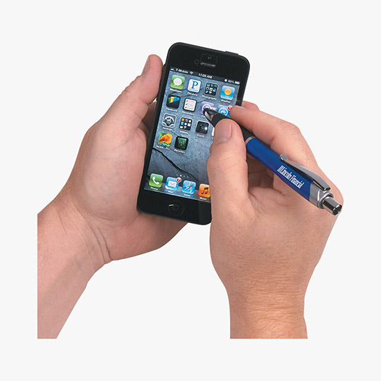 Tri-Band Ballpoint Pen With Stylus
