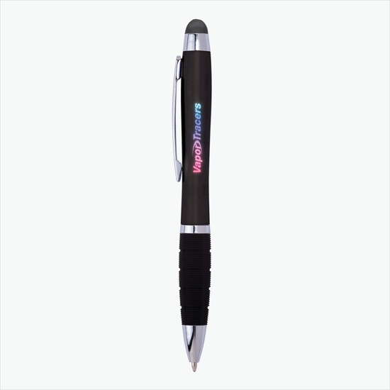 Eclaire Bright Multi-Color Light-Up Logo Stylus Twist Pen