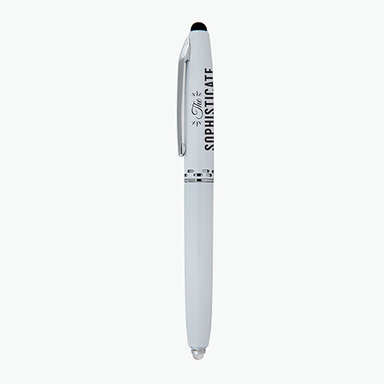 Schifano Triple Function Aluminum Pen Light Stylus
