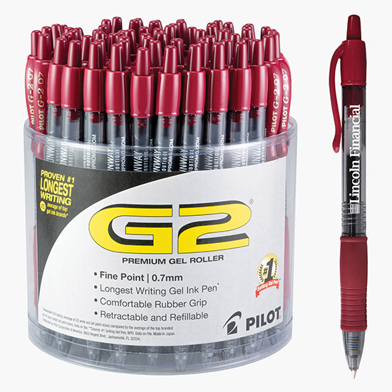 Pilot® G2® Fine (.7mm) Gel Pen - 72 Count Display Tub