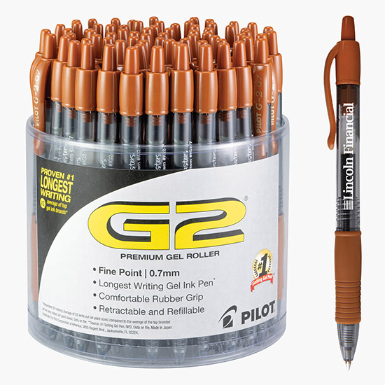Pilot® G2® Fine (.7mm) Gel Pen - 72 Count Display Tub