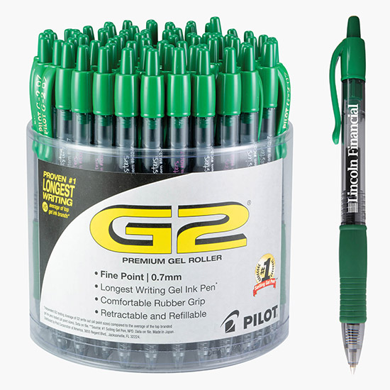 Pilot® G2® Fine (.7mm) Gel Pen - 72 Count Display Tub, WI-20021