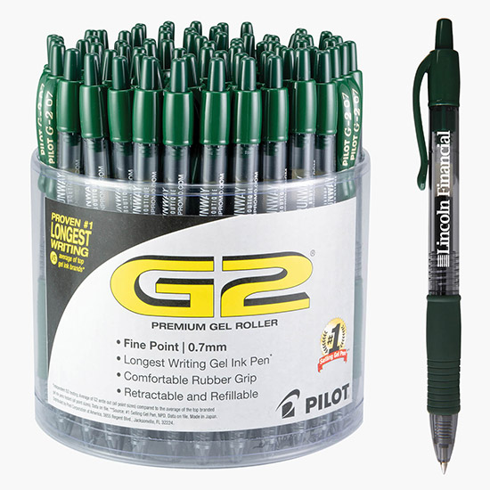 Pilot® G2® Fine (.7mm) Gel Pen - 72 Count Display Tub