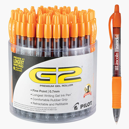 Pilot® G2® Fine (.7mm) Gel Pen - 72 Count Display Tub