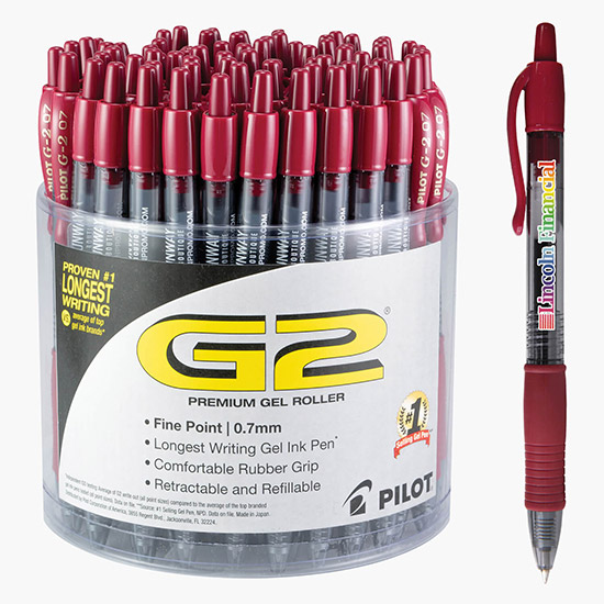 Pilot® G2® Fine (.7mm) Gel Pen - 72 Count Display Tub - Full Color