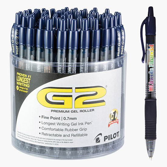 Pilot® G2® Fine (.7mm) Gel Pen - 72 Count Display Tub - Full Color