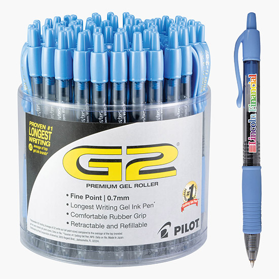 Pilot® G2® Fine (.7mm) Gel Pen - 72 Count Display Tub - Full Color
