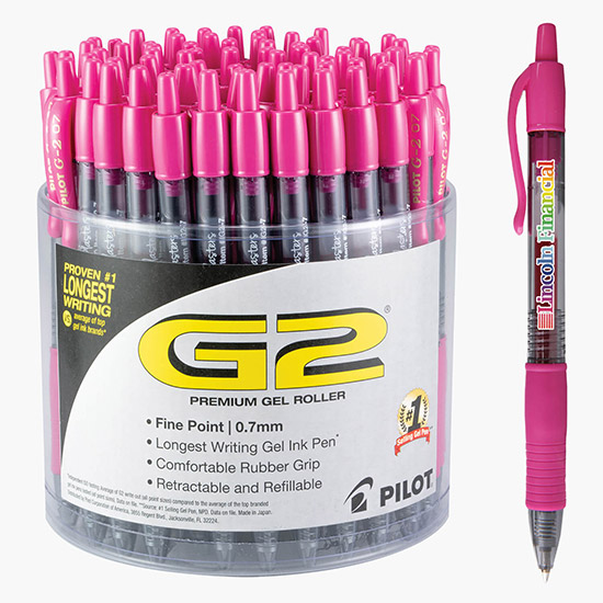 Pilot® G2® Fine (.7mm) Gel Pen - 72 Count Display Tub - Full Color