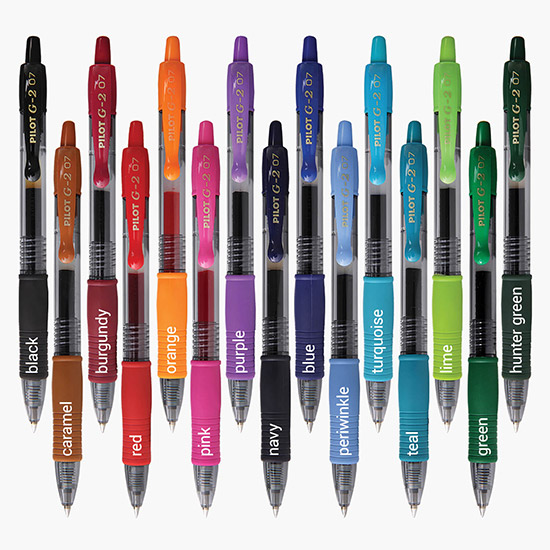 Pilot® G2® Fine (.7mm) Gel Pen - 72 Count Display Tub - Full Color