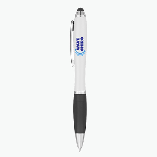 Antibacterial Stylus Pen with Rubber Grip - Full Color