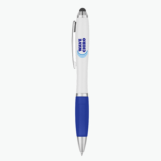 Antibacterial Stylus Pen with Rubber Grip - Full Color