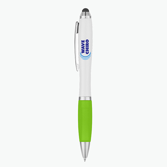 Antibacterial Stylus Pen with Rubber Grip - Full Color