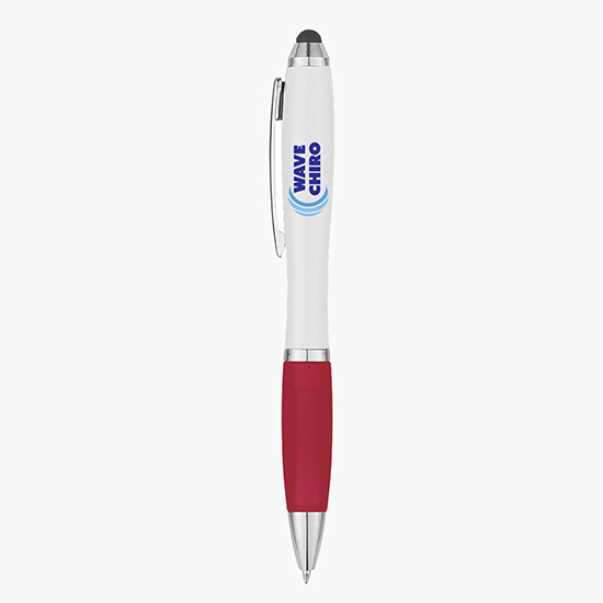 Antibacterial Stylus Pen with Rubber Grip - Full Color