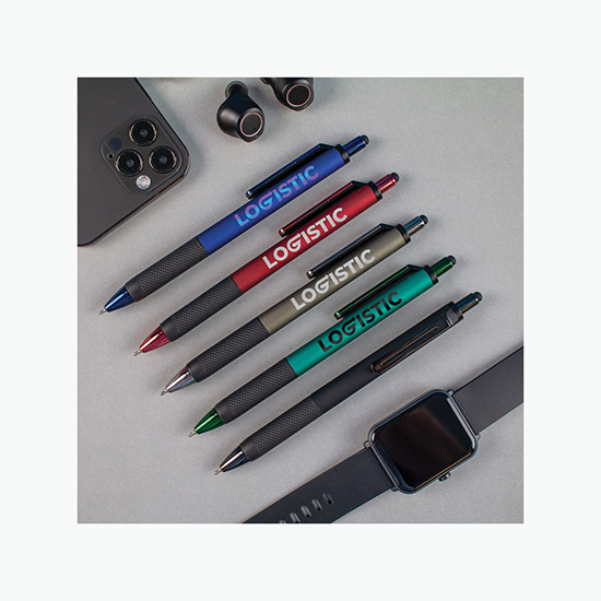 Savvy Soft Touch Stylus Gel Pen - Full Color