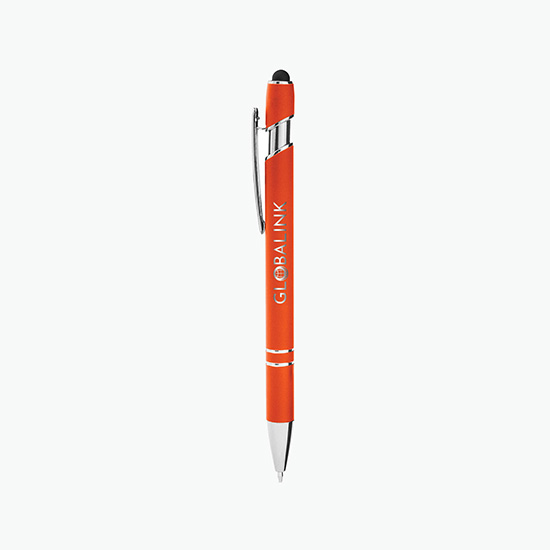 CORE 365 Rubberized Aluminum Click Stylus Pen - 24-Hour Production