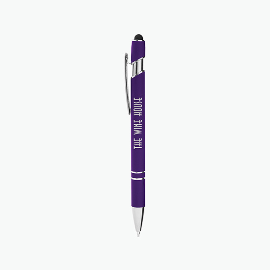 CORE 365 Rubberized Aluminum Click Stylus Pen - 24-Hour Production