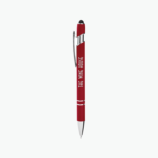 CORE 365 Rubberized Aluminum Click Stylus Pen - 24-Hour Production