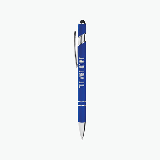 CORE 365 Rubberized Aluminum Click Stylus Pen - 24-Hour Production