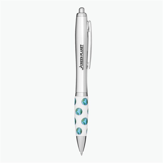 Globe Theme Grip Pen - 24-Hour Production