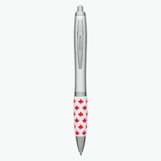 Maple Leaf Theme Grip Recycled Pen - 24-Hour Production