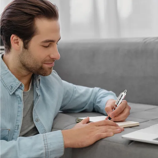 Square Full Color Soft Touch Gel Performance Pen
