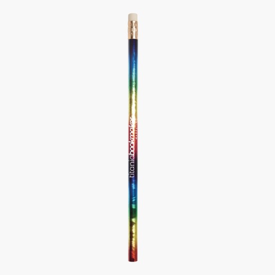 Foil Wrapped Pencil - Rainbow