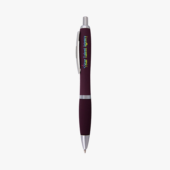 Curvy Matte Finish Ballpoint Pen - Full Color