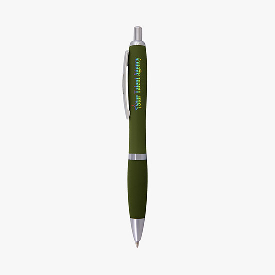 Curvy Matte Finish Ballpoint Pen - Full Color