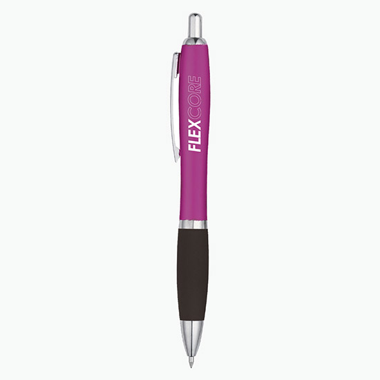 Curvy Ballpoint Pen - Metallic Barrel - 24-Hour Production