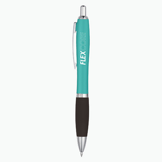 Curvy Ballpoint Pen - Metallic Barrel - 24-Hour Production